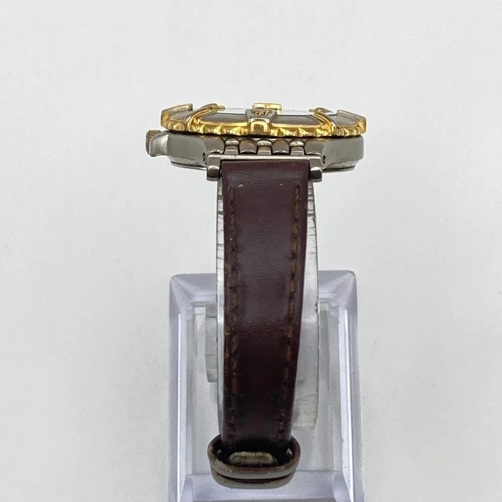Vintage Timex Women's Watch 32mm Indiglo Silver Gold Two Tone New Battery 90s